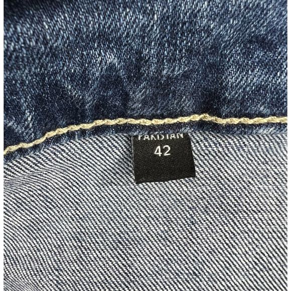 Nova Men jeans 42 medium wash camouflage at seams frayed edges pants - Picture 6 of 8